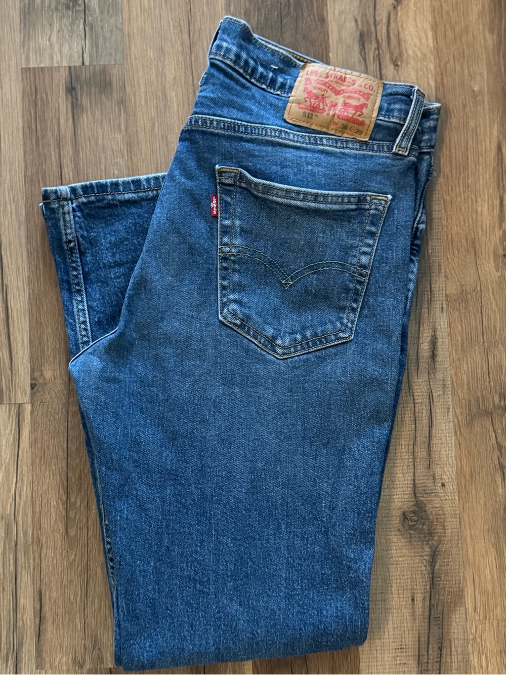 Levi's Slim Straight Dark Blue Denim Jeans